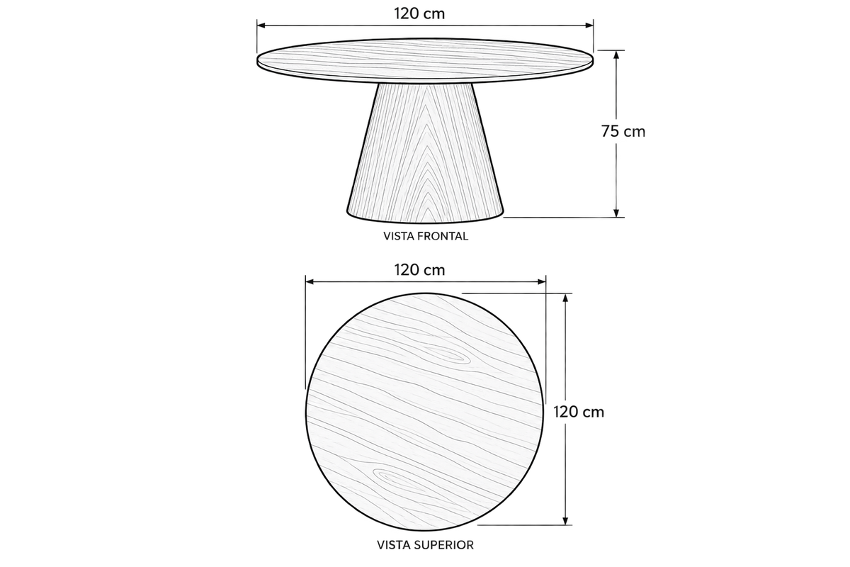 Mesa Rotonda Nogal