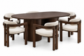 Comedor Boho curvo con 6 sillas Roma