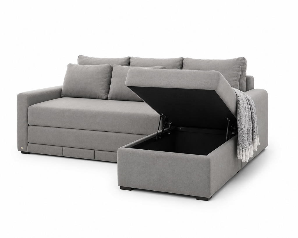 Sofa cama esquinero con baúl