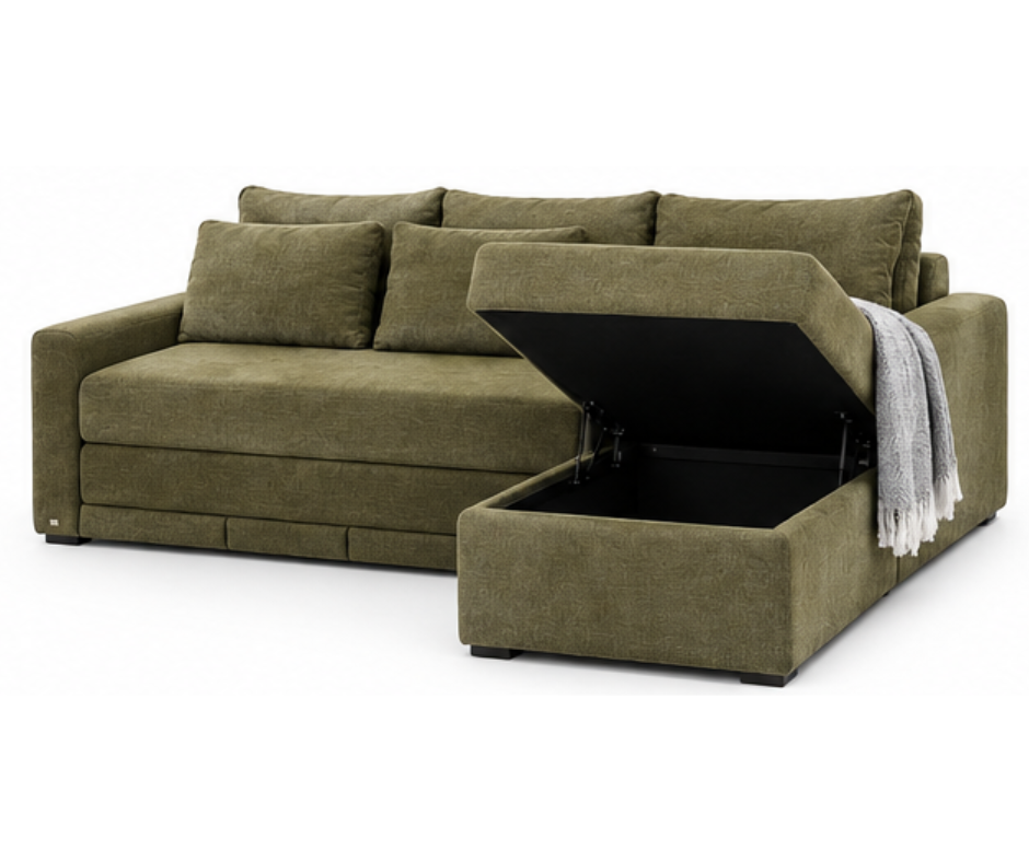 Sofa cama esquinero con baúl