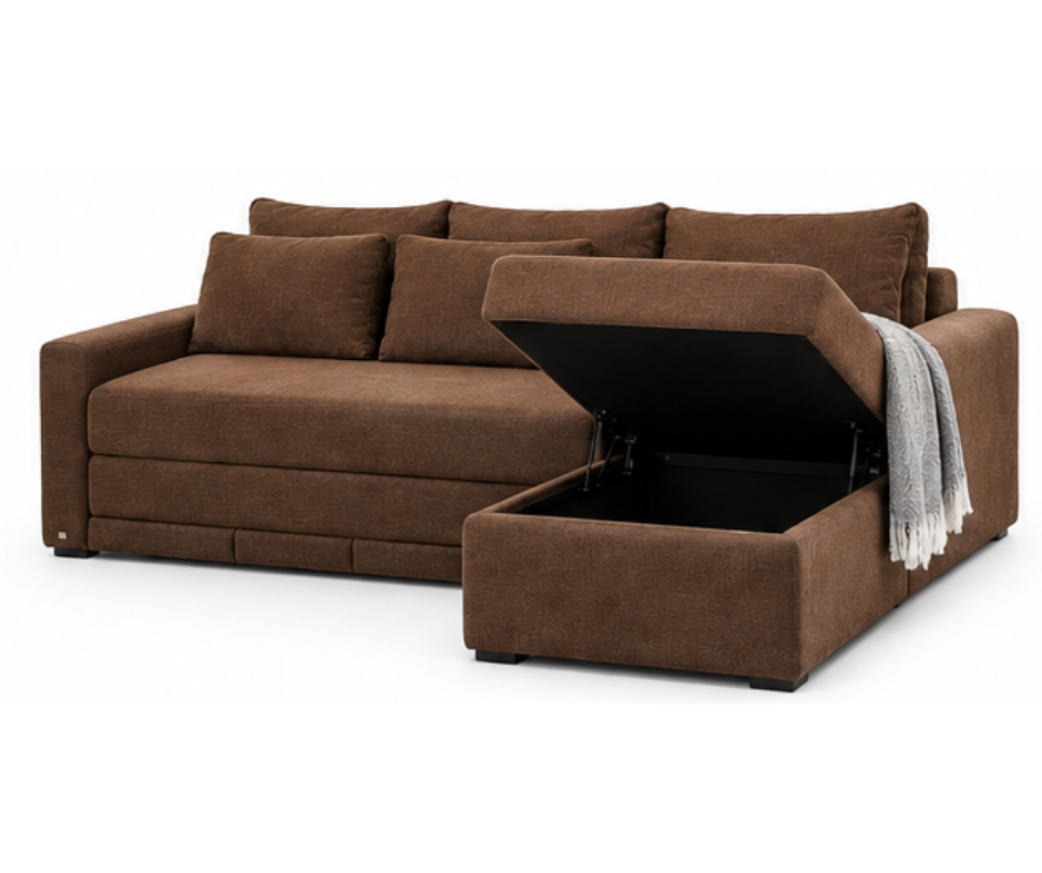Sofa cama esquinero con baúl