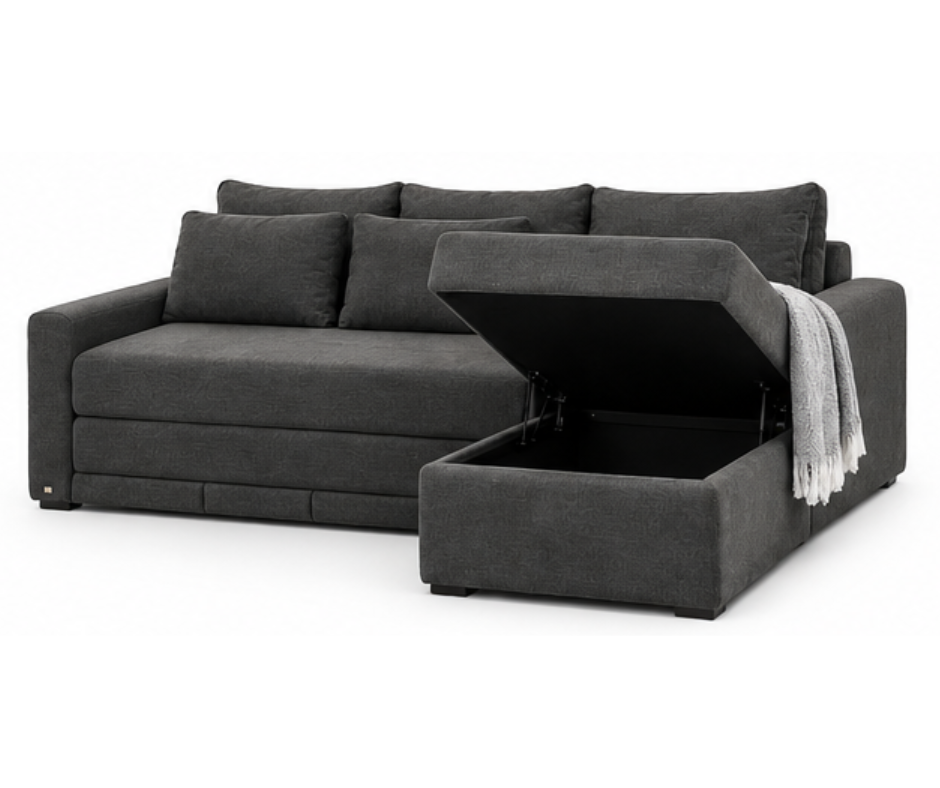 Sofa cama esquinero con baúl