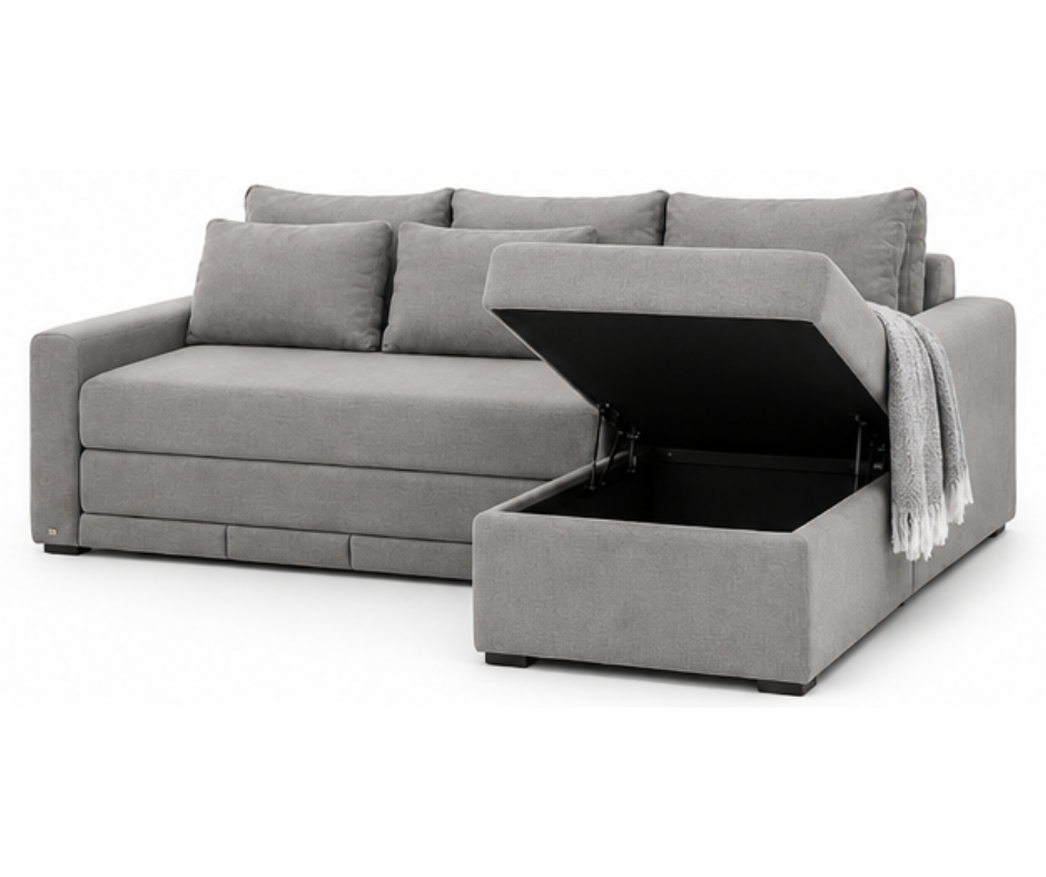 Sofa cama esquinero con baúl